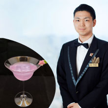 第4回 本格焼酎&泡盛カクテルコンペティション 小坂さん (京王プラザホテル) 　「花しぐれ」が優勝